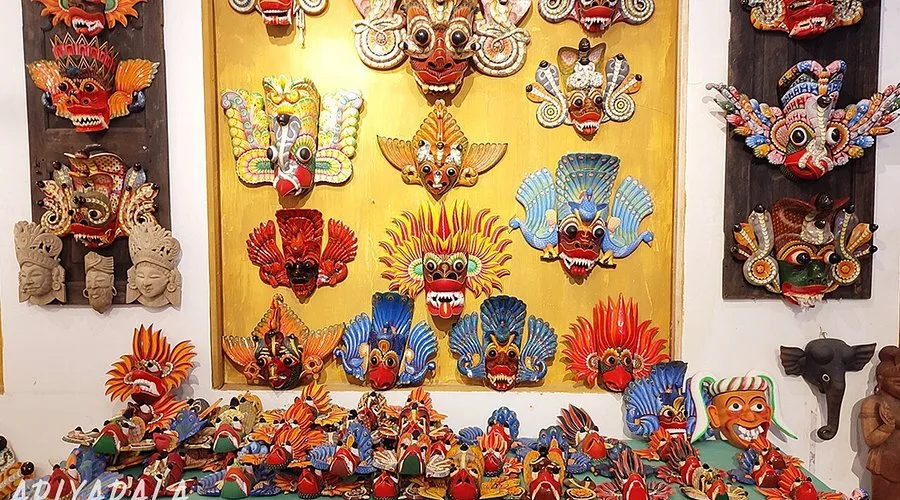 Traditional Sri Lankan masks at the Ambalangoda Mask Museum