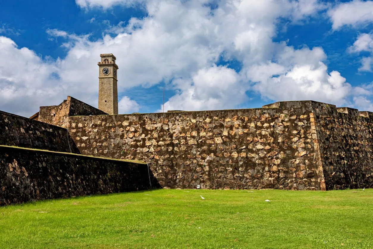 Colonial streets and architecture inside Galle Fort