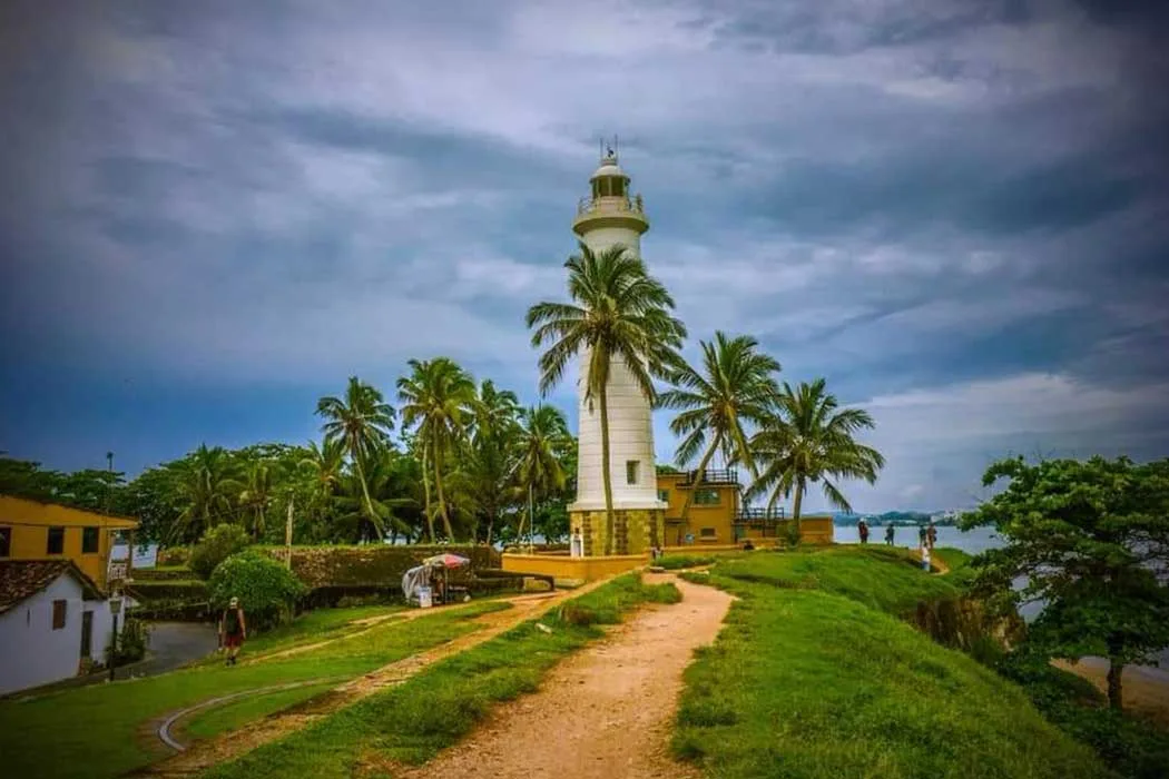 Galle Fort Lighthouse overlooking the ocean